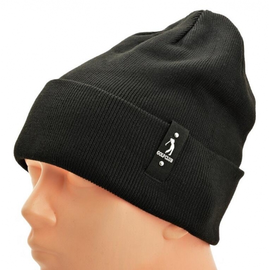 Ciepła męska czapka zimowa kolor czarny ST-521